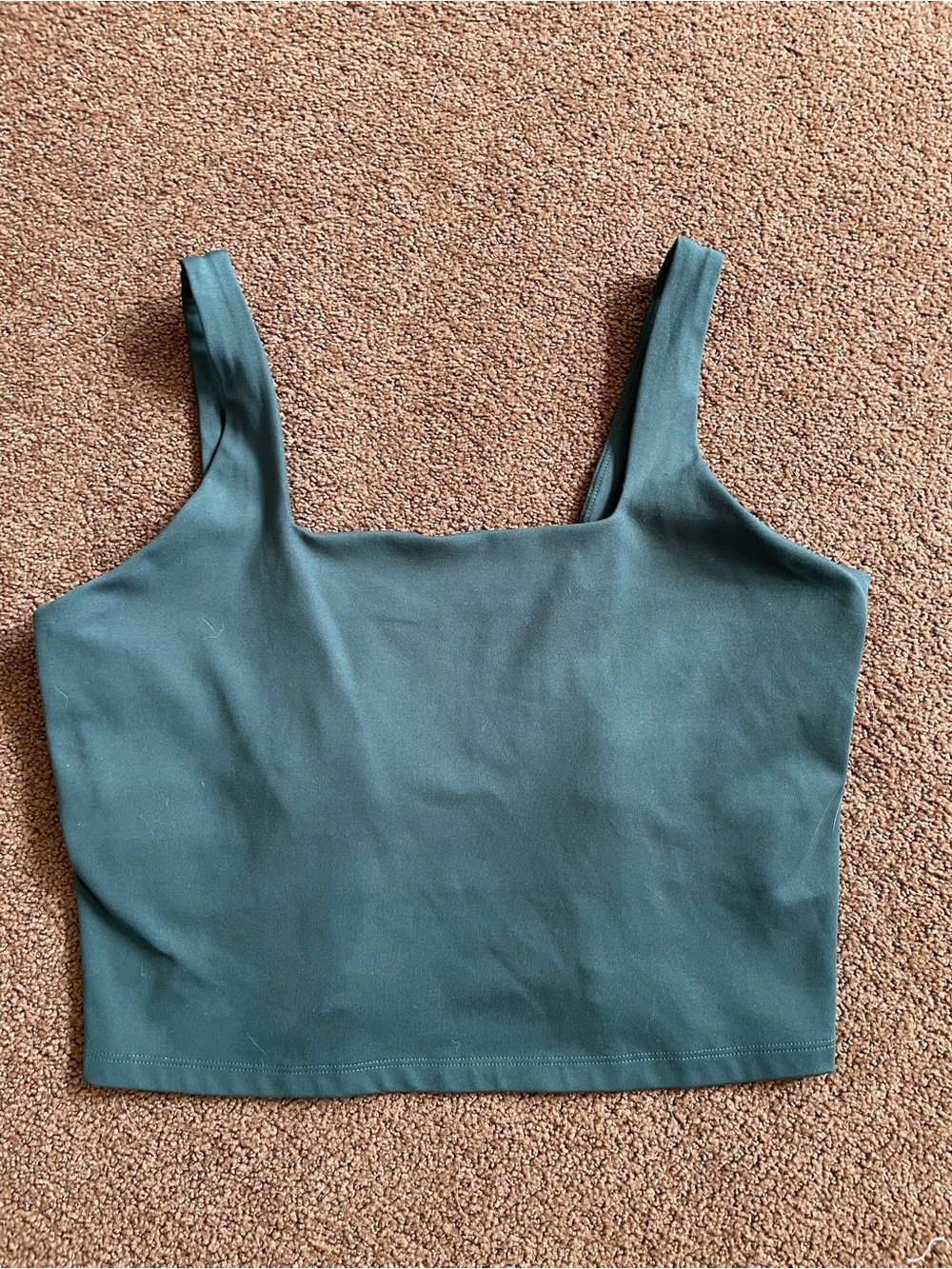 SOLD - girlfriend collective Square Neck bra top - green - Size L
